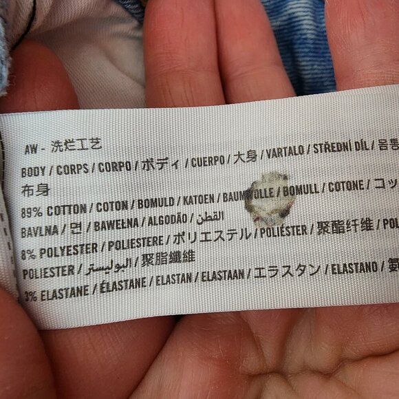 Abercrombie & Fitch The Skinny High Rise Curve Love Distressed Thrashed Jeans 31 - Picture 5 of 13